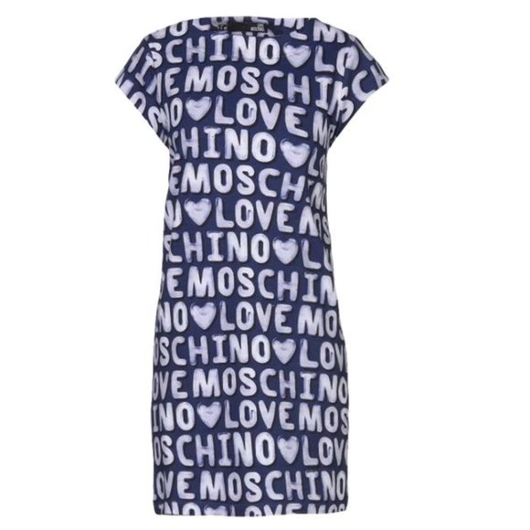 Love Moschino Dresses & Skirts - NWT LOVE MOSCHINO Logo Lettering Printed Dress